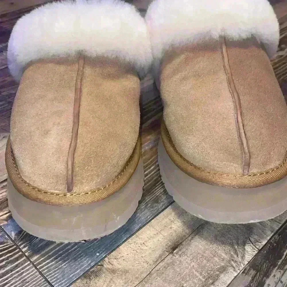 UGG Diquette platform Chestnut Brown Slip On shoes size 7 - Picture 3 of 6